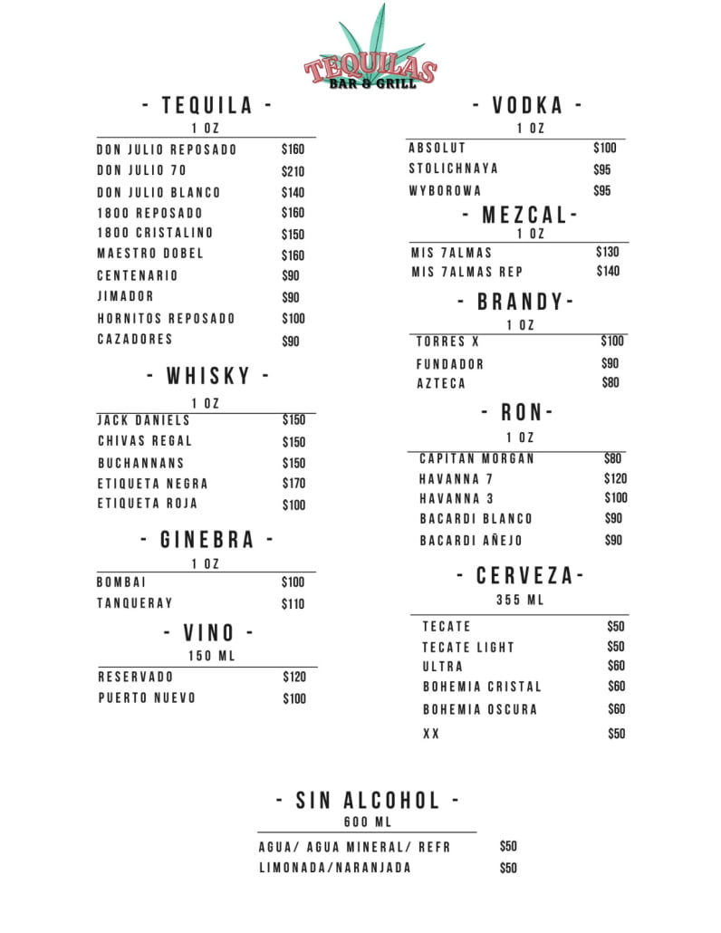 tequilas-la-paz-menu